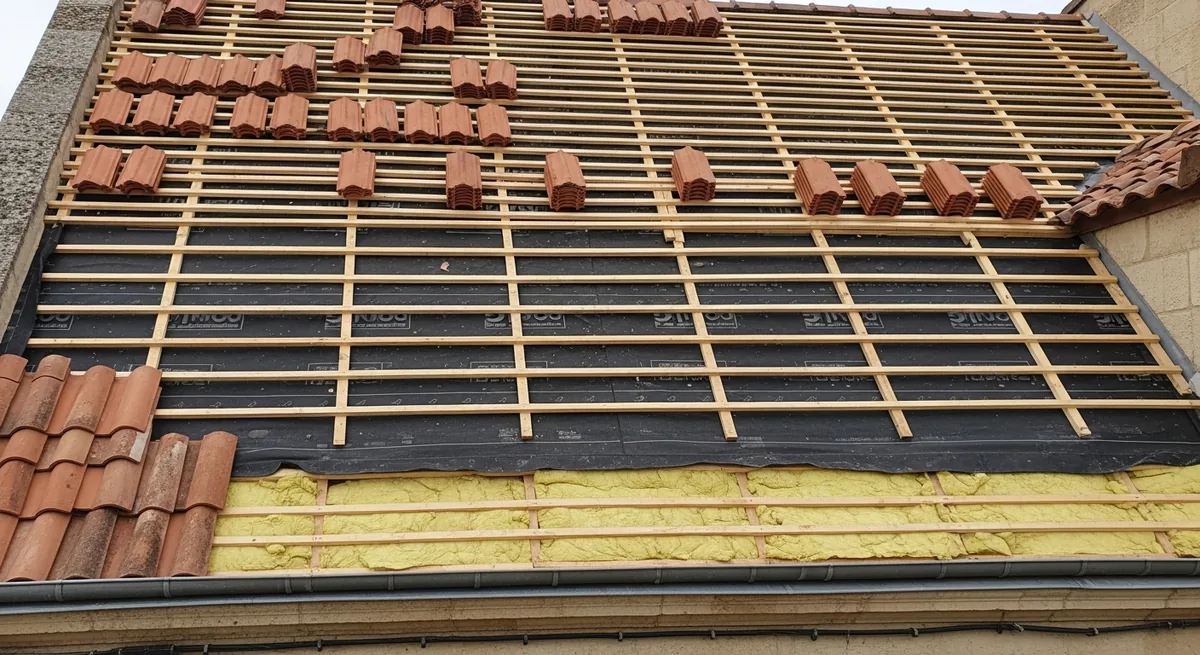 Réfection toiture tuiles et sarking à Chartrons, Bordeaux